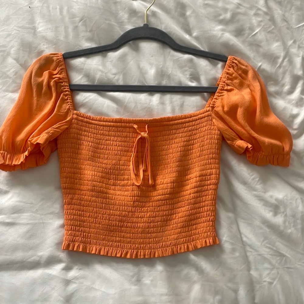 Aritzia Orange Top